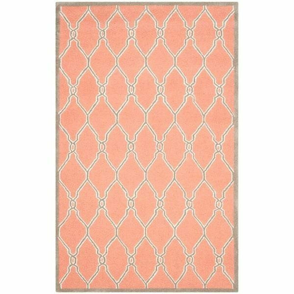 Safavieh Cambridge Hand Tufted Accent Rug- Coral - Ivory- 2 x 3 ft. CAM352W-2